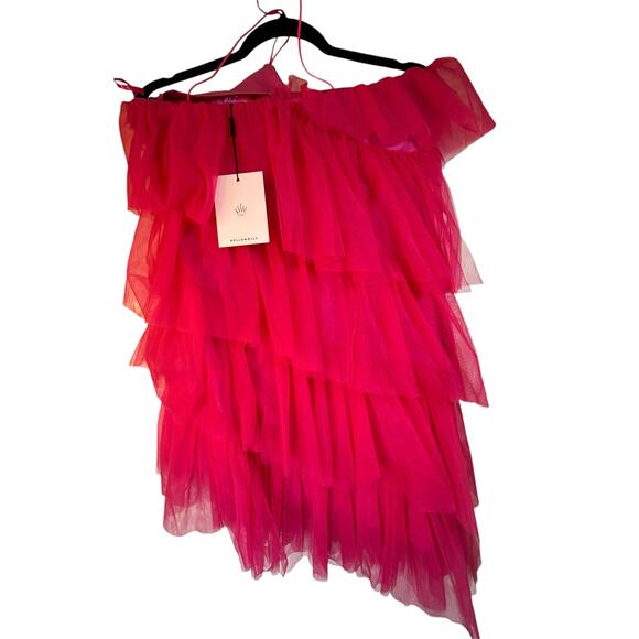 NWT Hello Molly Shaken Not Stirred Hot Pink Tulle Mini Dress - Sixe US 6 - Picture 5 of 15